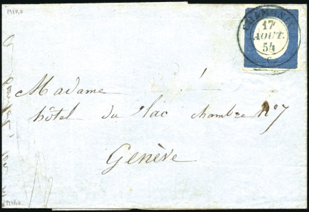 Stamp of Auction catalogues CHAMONIX Rare TARIF FRONTALIER avec 20c 3è ém. obl