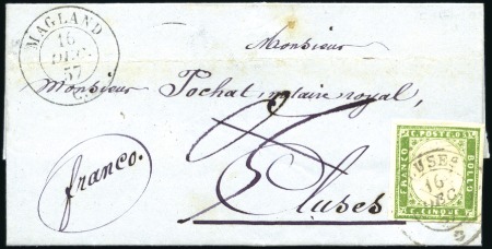 Stamp of Auction catalogues MAGLAND Lettre de Magland en rare Port local avec 