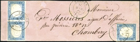 Stamp of Auction catalogues CLUSES 20c en paire + isolé, tous bien margés, obl