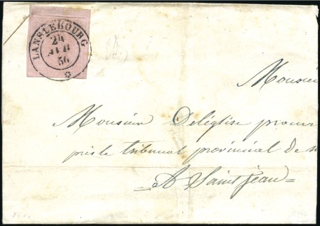 Stamp of Auction catalogues LANSLEBOURG 40c rose 2è ém., bien margé, obl. càd 