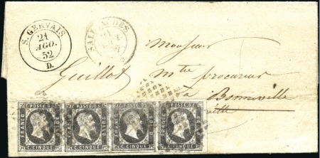 Stamp of Auction catalogues Grande rareté de la 1ère émission utilisée en Savoie