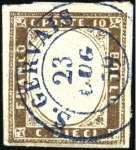 Stamp of Auction catalogues S. GERVAIS 1854-59, Groupe de 5 timbres avec beau 