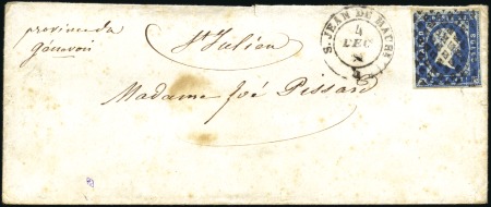 Stamp of Auction catalogues S. JEAN DE MAURIENNE 20c bleu 1ère ém., bien margé