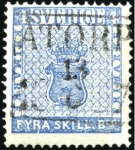 Stamp of Sweden 1855-66, Small selection of classics comprising th