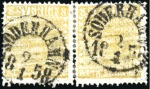 Stamp of Sweden 1855-66, Small selection of classics comprising th