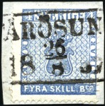 Stamp of Sweden 1855 SKILLING ISSUE:  Attractive selection of shad