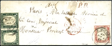 Stamp of Auction catalogues S.MICHEL: 1857 Lettre pour Paris avec Sardaigne 4è