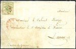 Stamp of Switzerland / Schweiz » Kantonalmarken » Genf Genfer Ausschnitt mit roter Rosette AW Nr. 3