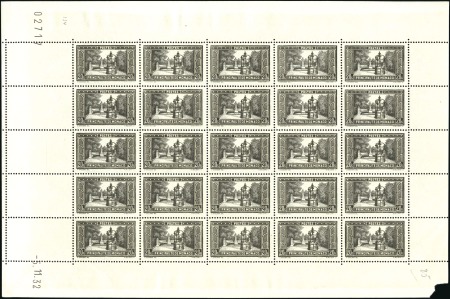 Stamp of Colonies françaises » Monaco 1933-37 Série paysages des 17 valeurs en feuilles 