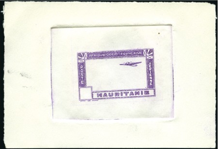 Stamp of Mauretania 1940 Poste Aérienne, 4 épreuves sans faciale en di