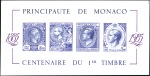 Stamp of Colonies françaises » Monaco 1985 Centenaire du 1er timbre de Monaco, Bloc-feui