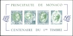 Stamp of Colonies françaises » Monaco 1985 Centenaire du 1er timbre de Monaco, Bloc-feui