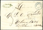 Stamp of Romania » Austrian Levant Post Offices 1864 Cover with neat blue Fokschan ds to Saxony, J
