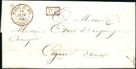 Stamp of France 1842 Lettre du Capitaine de Gendarmerie commandant