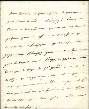 Stamp of France 1815 Lettre de Napoléon "Mon cousin, il faut organ