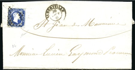 Stamp of Italian States » Sardinia 1851 20c Blue showing variety "low inking on face"