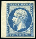 Stamp of France Présidence 10c et 25c Réimpression de 1862, TB