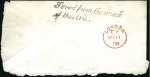 Stamp of Large Lots and Collections 1858-75, WRECK MAIL Group of 4 items: 1858 Back of