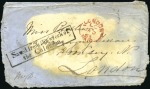 Stamp of Large Lots and Collections 1858-75, WRECK MAIL Group of 4 items: 1858 Back of