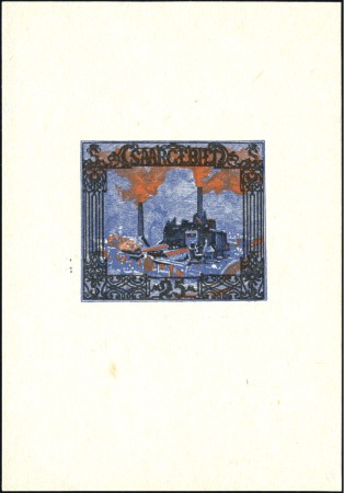 Stamp of Germany » Plebiscite Areas » Saar 1921 Four different proofs : 1M, 1.25M, 2M and 25M