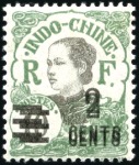 Stamp of Colonies françaises » Indochine 1902-45, Petit groupe de variétés d'Indochine et b