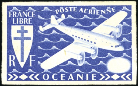 Stamp of Colonies françaises » Océanie 1942 Poste aérienne, deux timbres sans faciale, no