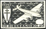 Stamp of Colonies françaises » Océanie 1942 Poste aérienne, deux timbres sans faciale, no