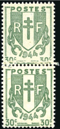 Stamp of France 1935-44, Impression sur raccord sur 50c Paix en bl