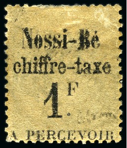 Stamp of Colonies françaises » Nossi-Bé 1891 Timbres-Taxe, Variété avec surcharge "Nossi-B