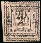 Stamp of Colonies françaises » Guadeloupe 1884 Timbres-Taxe, Très rare variété impression do