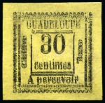Stamp of Colonies françaises » Guadeloupe 1884 Timbres-Taxe, Très rare variété impression do