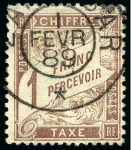 Stamp of Colonies françaises » Zanzibar (Poste française) 1881-92 Timbres-taxe de France 5c, 10c, 30c et 1F 