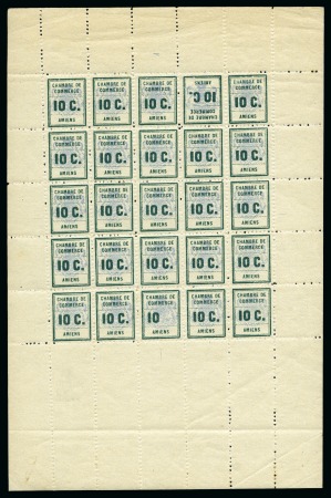 Stamp of France » Grève 1909 Grève d'Amiens en feuille complète de 25 avec