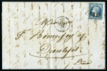 Stamp of France » Collections 1855-64, Sélection de 4 lettres : Yv. 14 obl. 1818