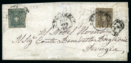 Stamp of Italian States » Tuscany 1860 10c Greyish brown and 20c greyish blue, both 