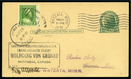 Stamp of United States 1932 (10 Aug.) Wolfgang von Gronau Round the World