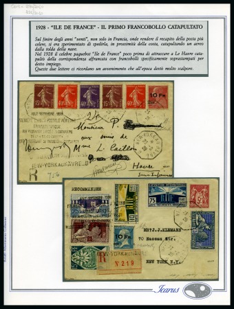 Stamp of France » Poste Aérienne 1928 ILE DE FRANCE 10F sur 90c avec complément d'a