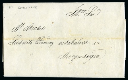 Stamp of Portuguese Colonies » Mozambique 1859 Entire from Quelimane to Mocambique, no posta