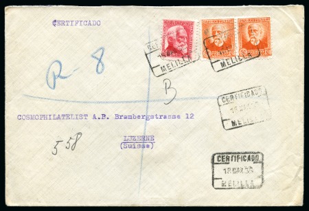 Stamp of Spain 1882-1954, Group of 92 commercial covers/stationer