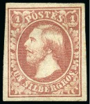 Stamp of Luxembourg 1852 10c and 1s selection incl. three unused of ea