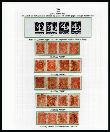 Stamp of Unknown 1875 4 Shahis orange red, knife roulettes, selecti