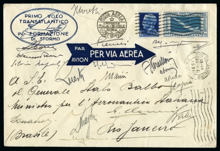 Stamp of Italy 1930 Rome to Rio transatlantic flight: 7L70 air an