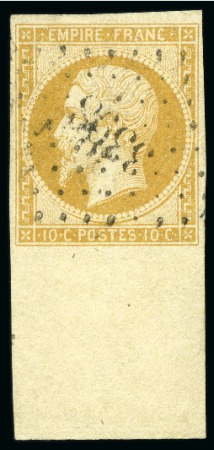 Stamp of France 10c Empire ND avec jolie nuance et beau bdf, TB, r