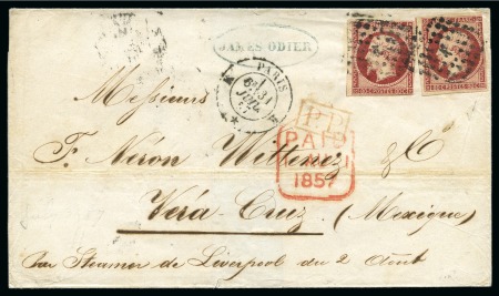 Stamp of France » Collections 1846-72, Sélection de 22 lettres et 1 devant dont 