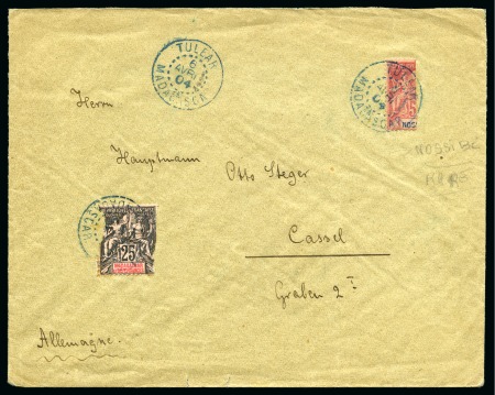 Stamp of Colonies françaises » Madagascar (Poste française) 1896-1904, Sélection de 5 lettres/cpa dont rare co