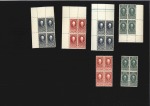 Stamp of Russia » Soviet Union 1928-29 Lenin 3R to 10R complete set of three values in perforation 10 1/2 and 10, both sets in blocks of 4