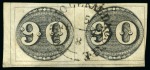 Stamp of Brazil 1843 Bulls Eyes 30r to 90r, balance of exhibit col