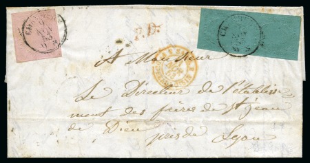 Stamp of Auction catalogues 1853 Lettre de Chambéry pour Lyon avec 40c 2è ém. 