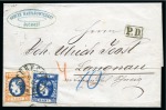 Stamp of Romania 1869 Prince Carol small group of covers, three wit