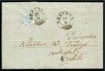 Stamp of Romania 1862-64 Arms 30pa, four covers with usages from BA